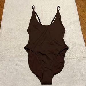 NWT: SKIMS One-Piece Swimsuit in Dark Brown